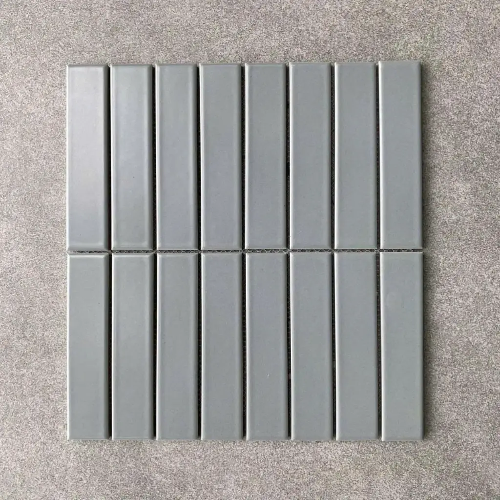 [DSC-Y33F822] Gạch Mosaic thẻ que 32x145mm xám nhạt mờ mã Y33F822 (306)