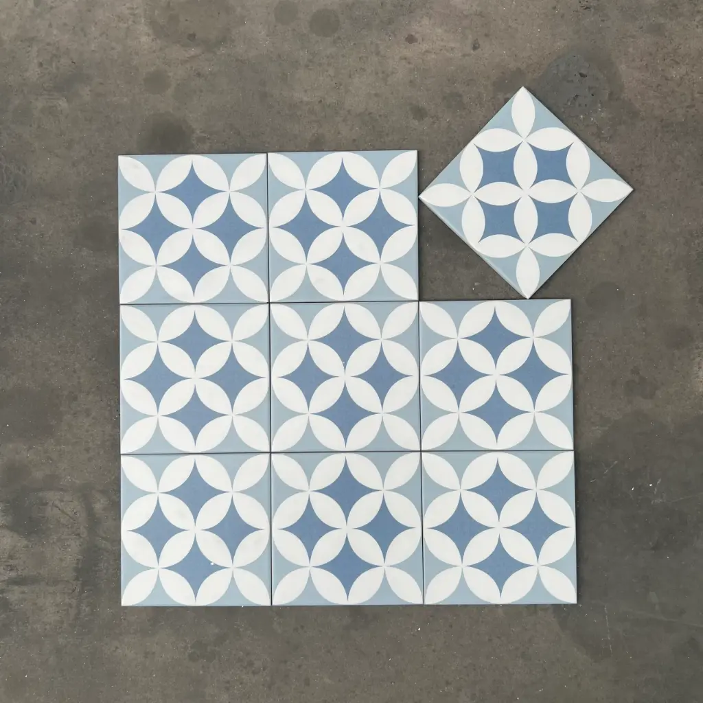 [DSC-DC209] Gạch bông TQ, KT 200x200 mm, Xương Porcelain mặt mờ mã DC209