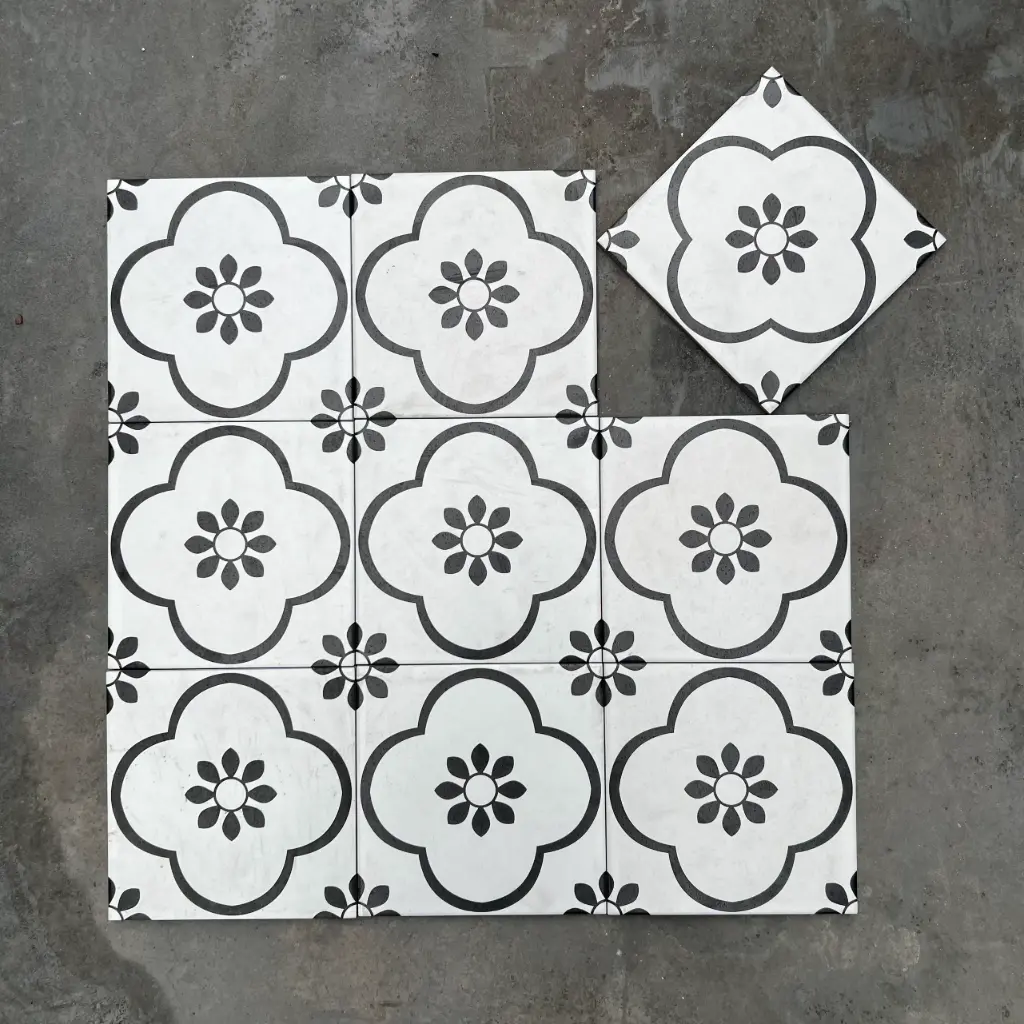 [DSC-F2086( DC236)] Gạch bông TQ, KT 200x200 mm, Xương Porcelain mặt mờ mã F2086