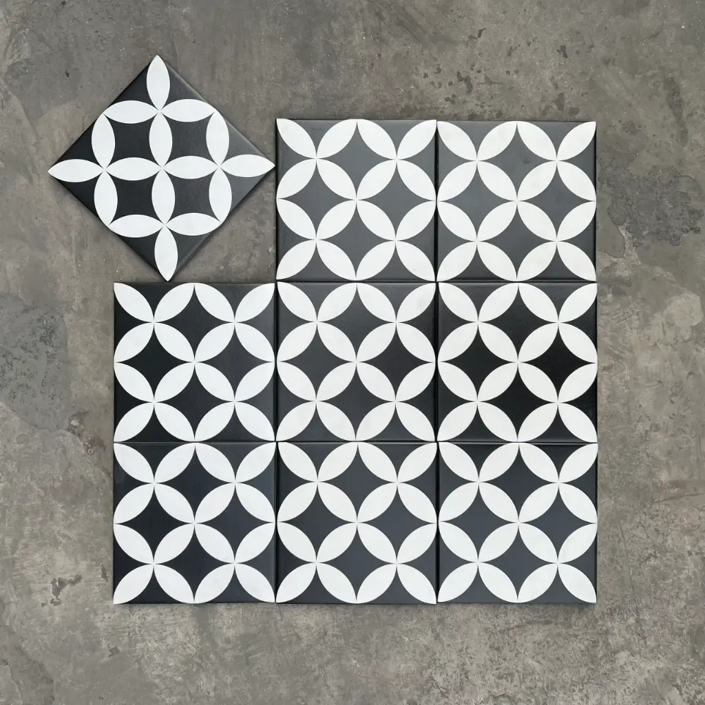 [DSC-REP07] Gạch bông TQ, KT 200x200 mm, Xương Porcelain mặt mờ mã REP07 (F2114) (DC231)