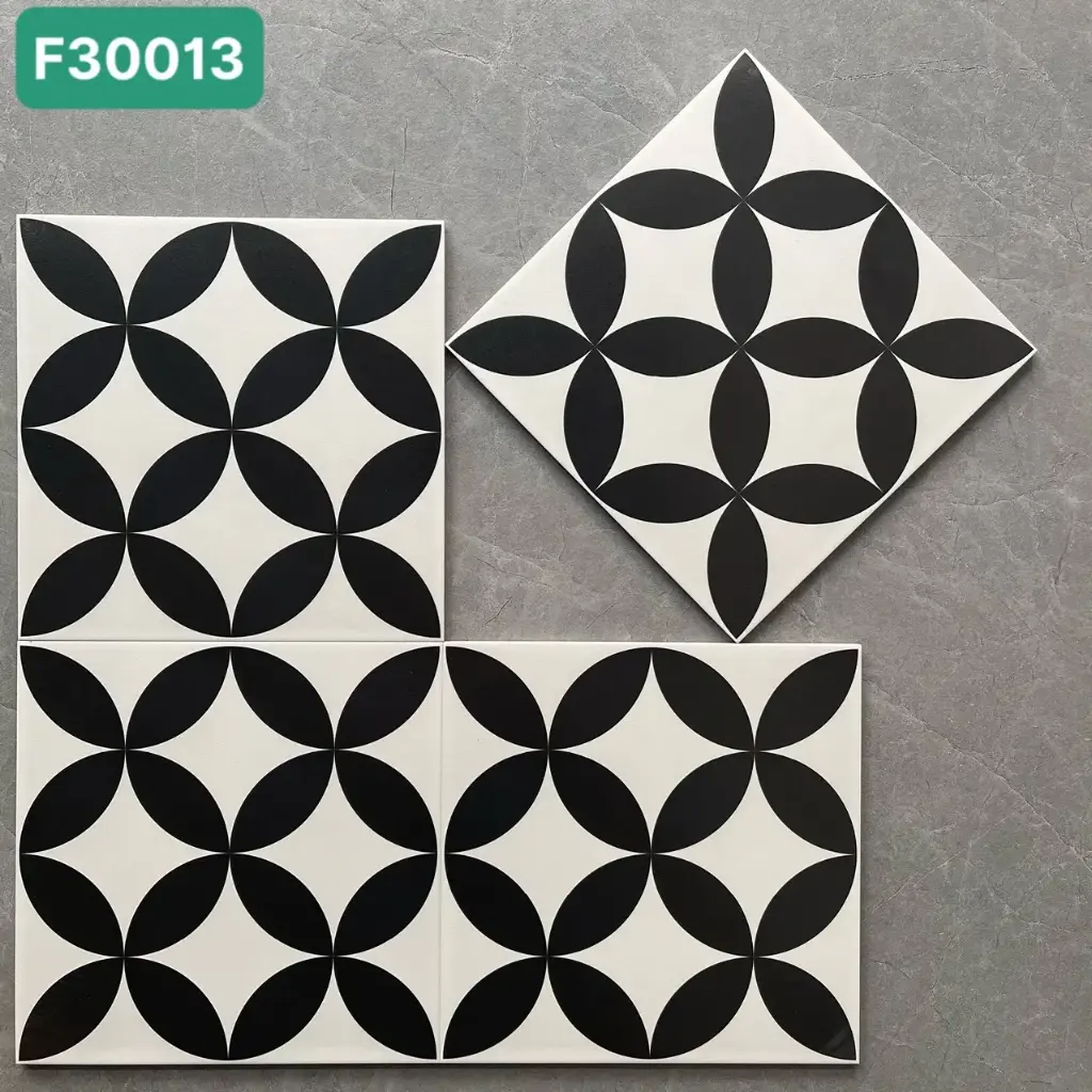 [DSC-F30013 (MF3007)] Gạch bông TQ, KT 300x300 mm, Xương Porcelain mặt mờ mã F30013 (1h/1m/11v)