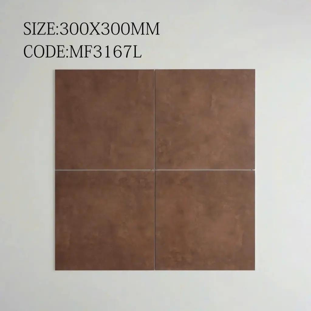 Gạch bông TQ, KT 300x300 mm, Xương Porcelain mặt mờ mã MF3167L 30893(1h/1m/11v)