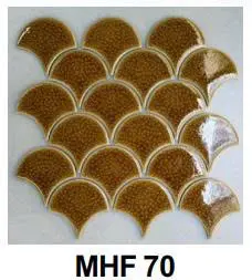 [DSC-MHF 07] Gach Mosaic vảy cá 290x274mm màu xám MHF 07