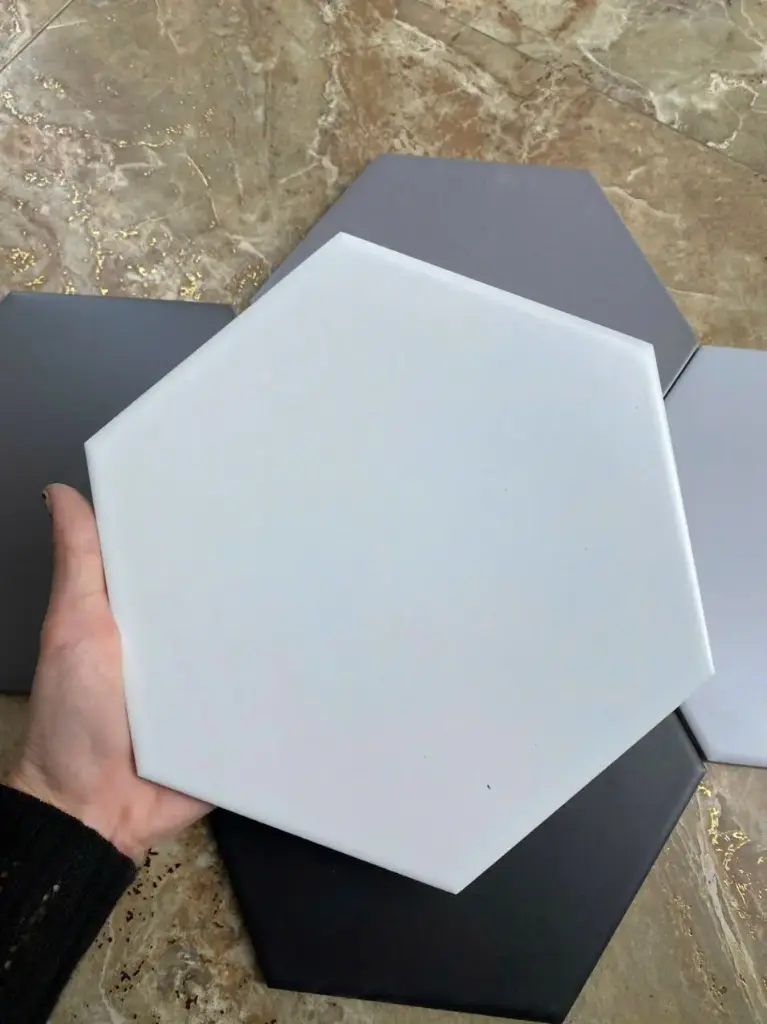 [DSC-M23200] Gạch Lục Giác 230x200x115 Men Mờ Màu Trắng