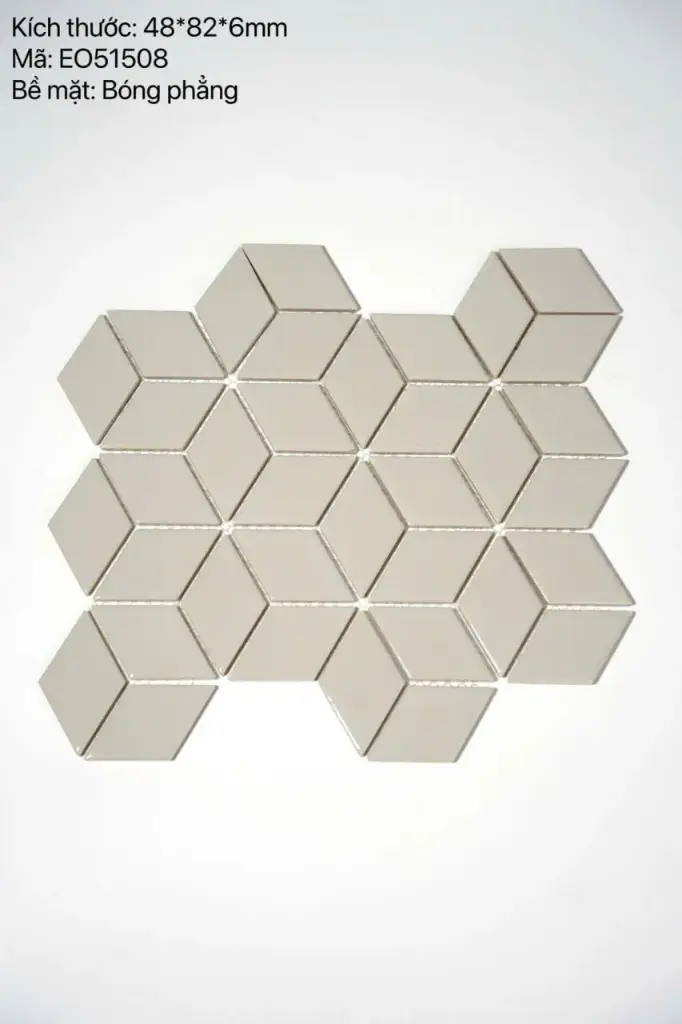 [DSC-51508] Gạch Mosaic Lục Giác Xám Bóng EO51508