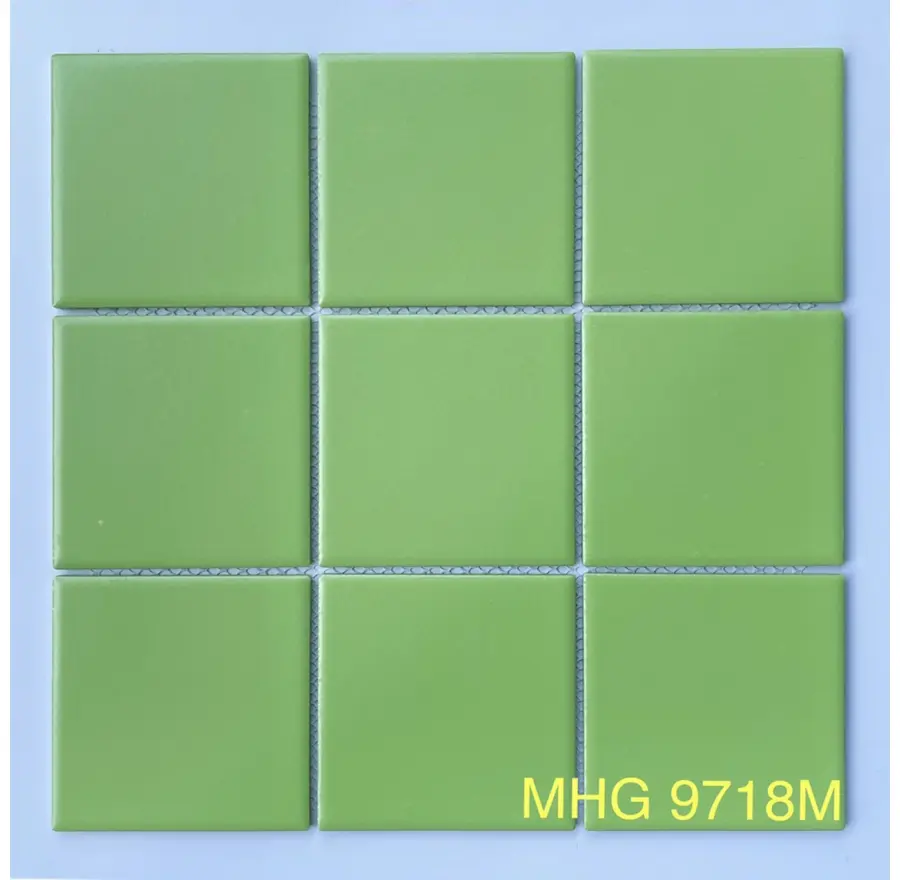 Gạch Mosaic Men Mờ Màu Xanh kt viên 97x97mm mã 9718M