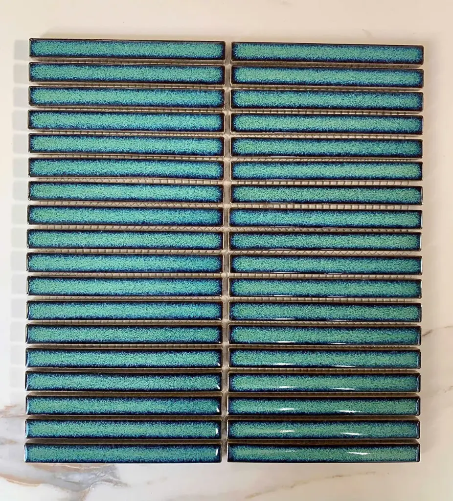Gạch Mosaic Que 15x145mm Men Bóng Màu Xanh mã 145TTEB-D77