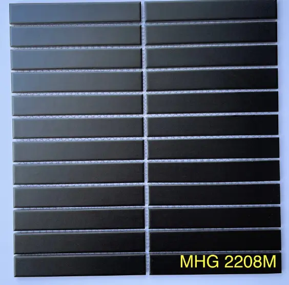 [DSC-MHT 2208M] Gạch Mosaic Que Đũa Màu Đen men mờ mã MHT 2208M