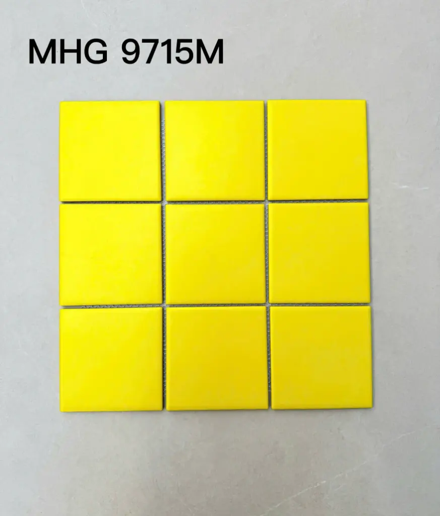 [DSC-9715M] Gạch Mosaic gốm 97x97mm vàng mờ MHG 9715M