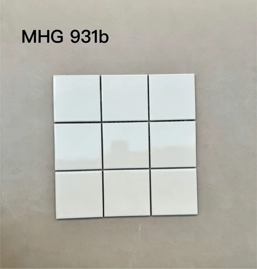 [DSC-931B] Gạch Mosaic vỉ trắng bóng 97x97mm mã 931B