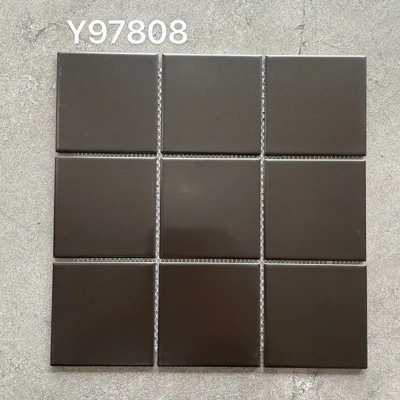 [DSC-Y97808] Gạch Mosaic đen men Matt KT 97x97mm mã Y97808 (1h/2m/22vi)