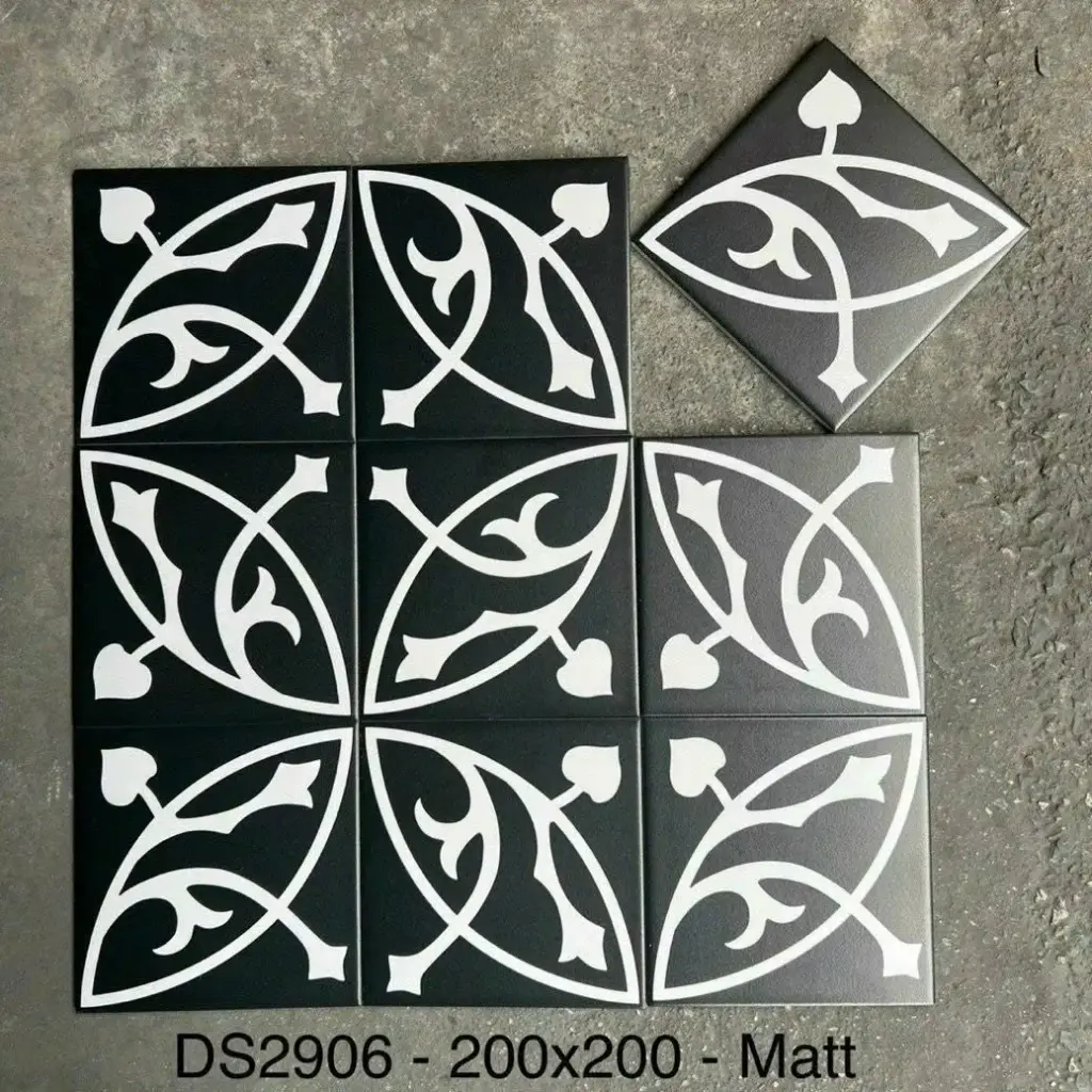 [DSC-DS2906] Gạch bông TQ, KT 200x200 mm, Xương Porcelain mặt mờ mã DS2906