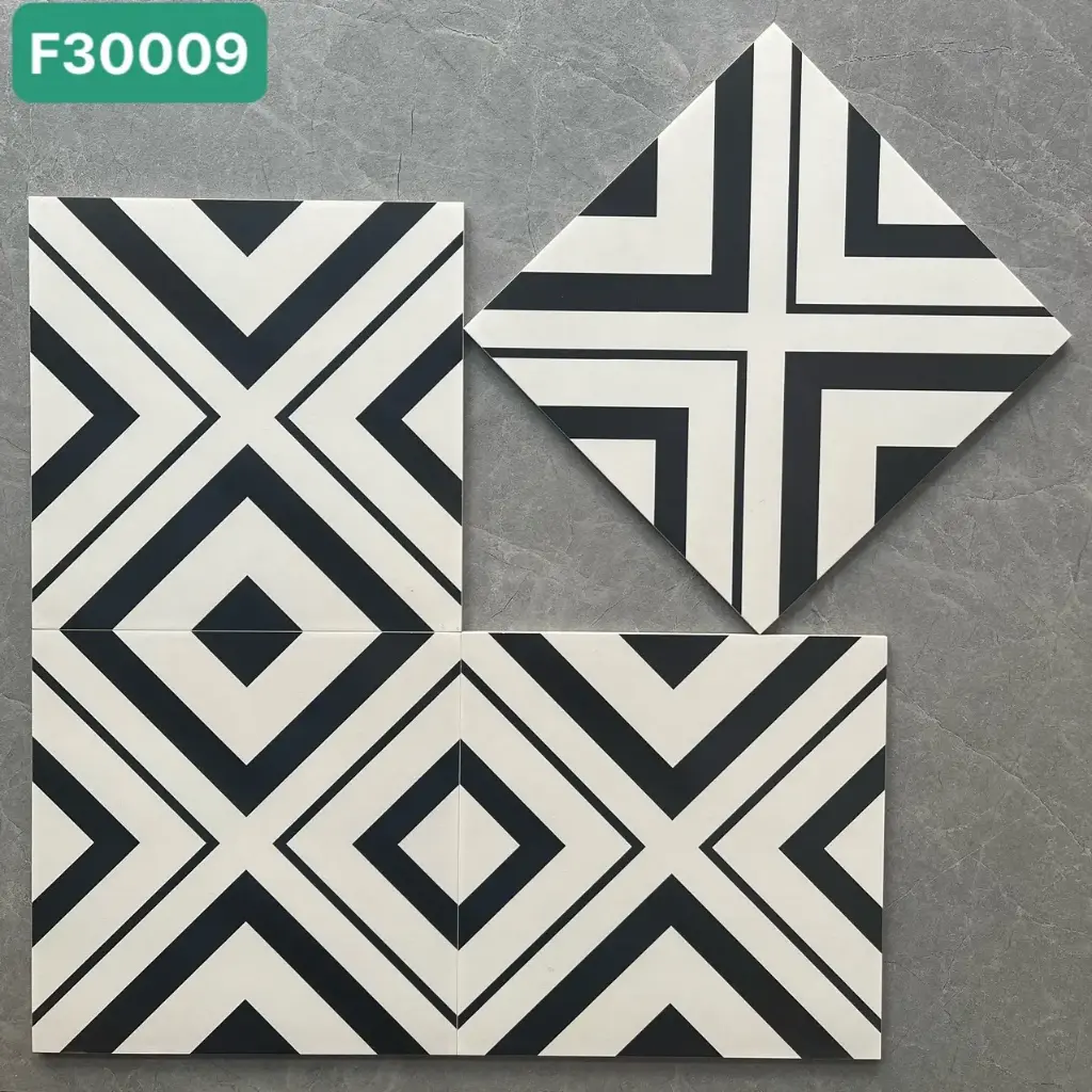 [DSC-F30009] Gạch bông TQ, KT 300x300 mm, Xương Porcelain mặt mờ mã F30009 (1h/1m/11v)