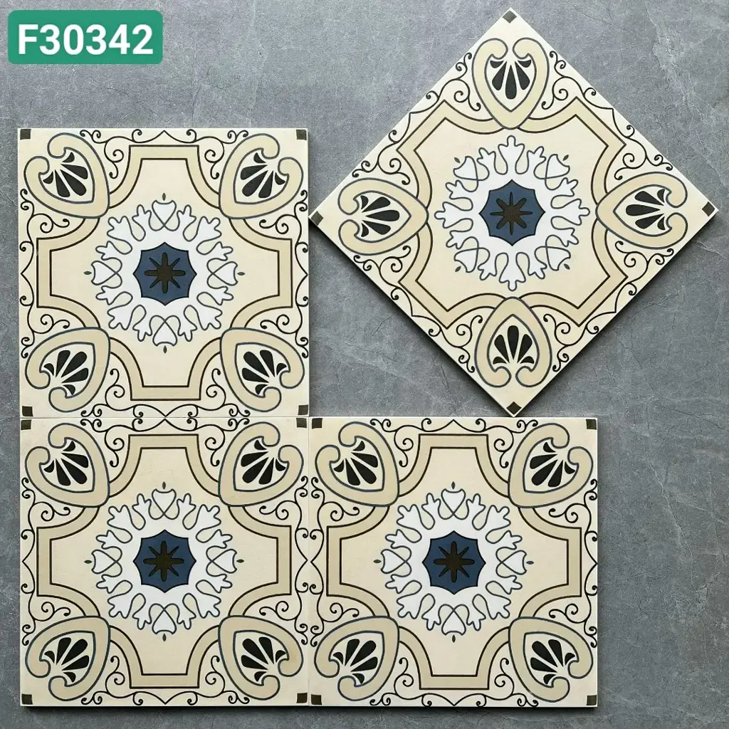 [DSC-GB_F30342] Gạch bông TQ, KT 300x300 mm, Xương Porcelain mặt mờ mã F30342