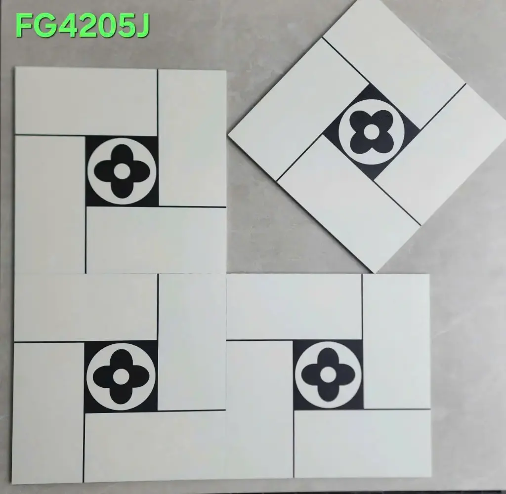 [DSC-FG4205J] Gạch bông TQ, KT 400x400 mm, Xương Porcelain mặt mờ mã FG4205J (1h/1,6m/10v/28.5kg)