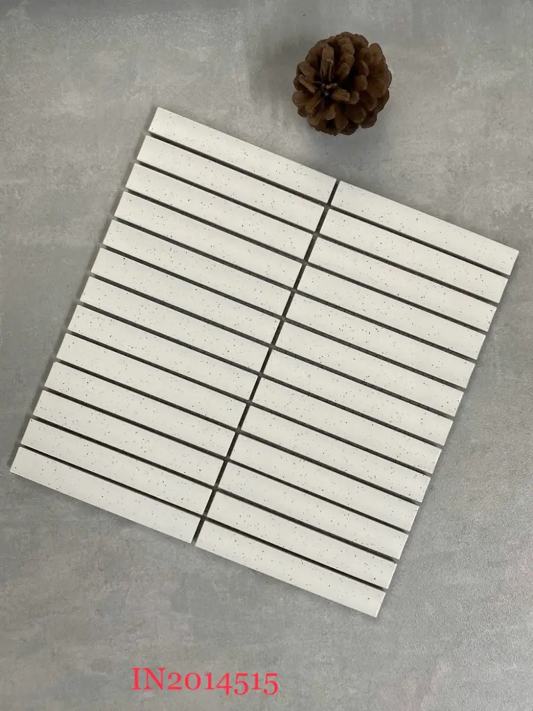 [DSC-IN 2014515] Gạch mosaic Que trắng muối tiêu Mờ 296x300/22x145mm mã IN 2014515 KT