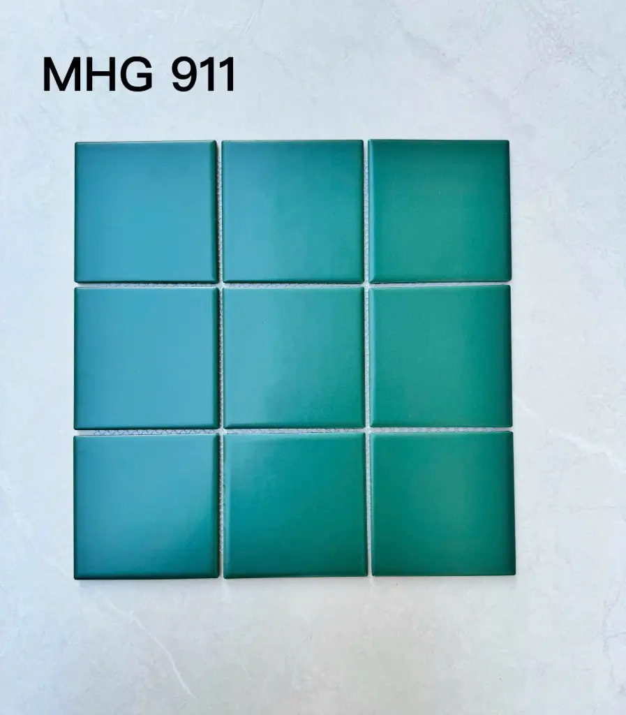 Gạch Mosaic 97x97mm Men Matt Màu Xanh MHG911