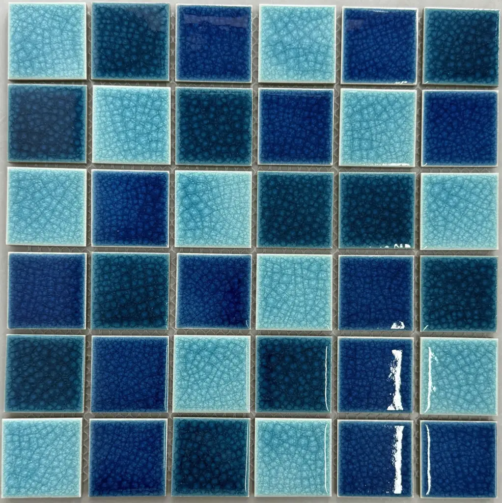 [DSC-MHG 328] Gạch mosaic gốm rạn mix viên 48x48mm mã MHG 328