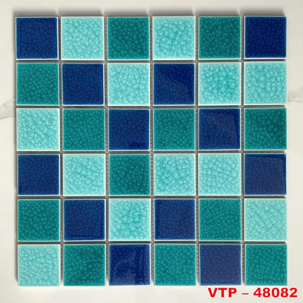 [DSC-MHG 968] Gạch mosaic gốm rạn mix viên KT 48x48mm MHG 968