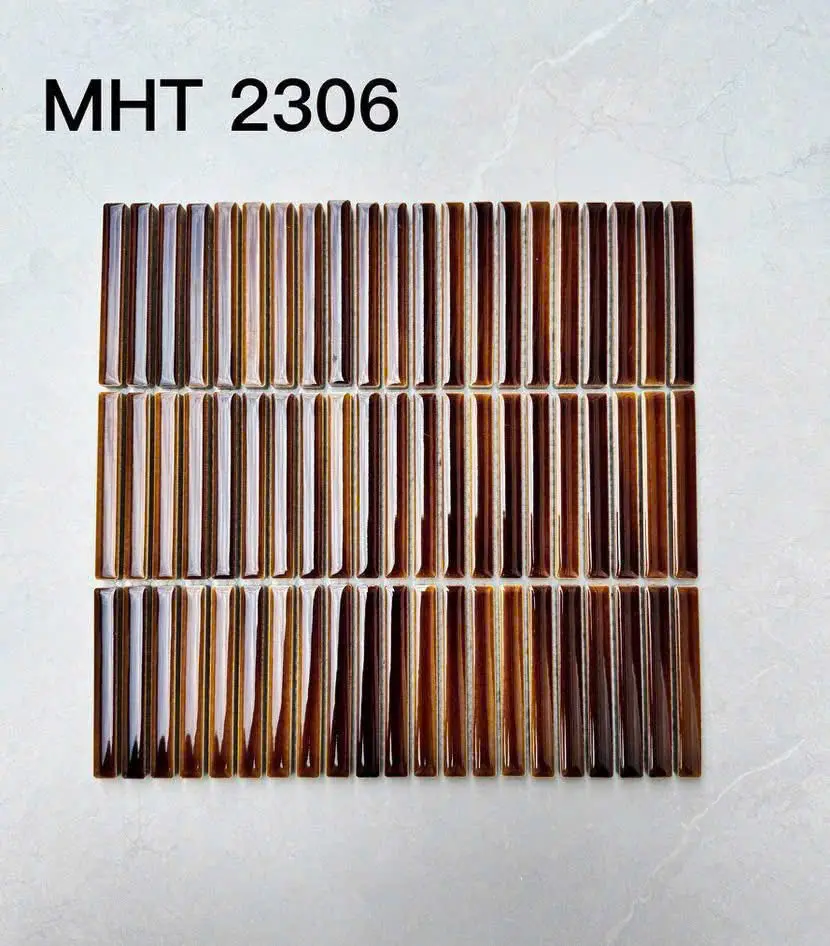 Gạch mosaic que đũa vàng MHT2306