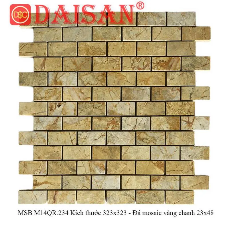 [DSC-MSB M14QR.234] Đá mosaic Màu Vàng Chanh BS 23x48 MSB M14QR.234