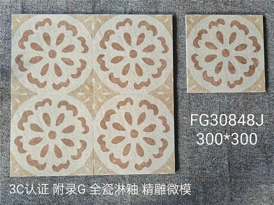 [DSC-FG30848J] Gạch bông TQ, KT 300x300 mm, Xương Porcelain mã DS-FG30848J (1h/1h/11v)