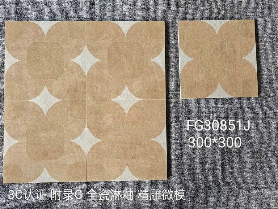 [DSC-FG30851J] Gạch bông TQ, KT 300x300 mm, Xương Porcelain mã FG30851J (1h/1h/11v)