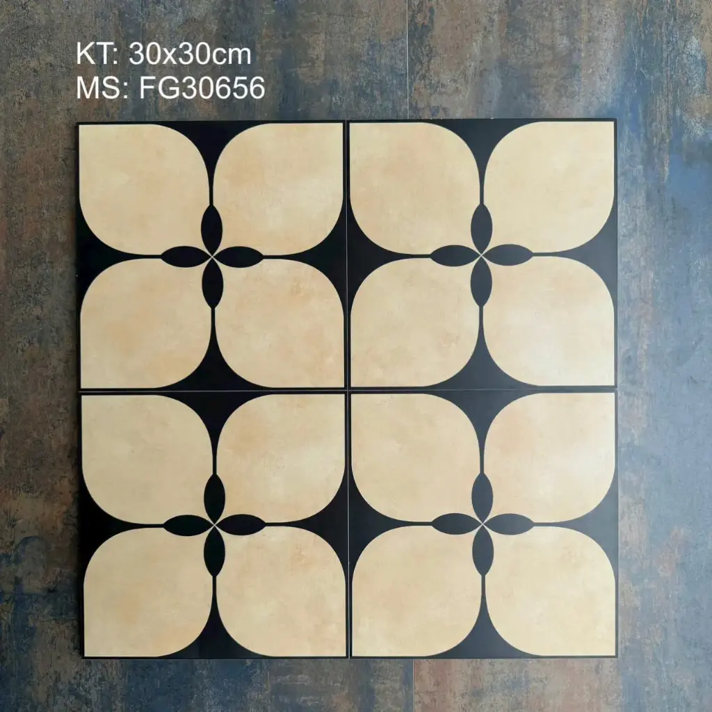 Gạch bông TQ, KT 300x300 mm, Xương Porcelain mã FG30656 (1h/1h/11v)