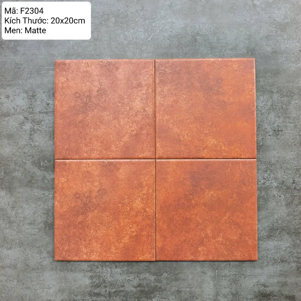 [FG2304] Gạch bông TQ, KT 200x200 mm, Xương Porcelain mặt mờ mã FG2304