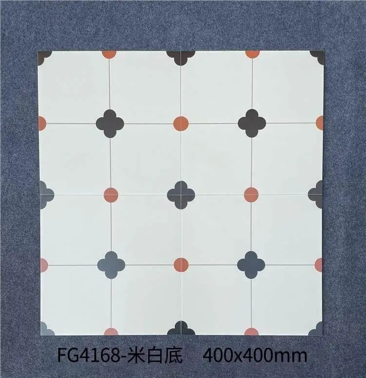 Gạch bông TQ, KT 400x400 mm, Xương Porcelain mặt mờ mã FG4168