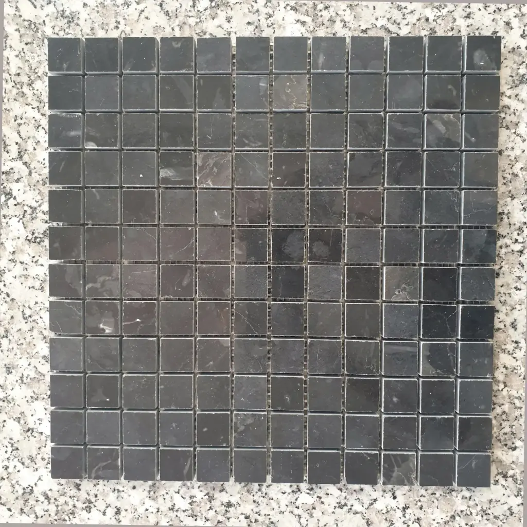 [DSC-AD25] Đá mosaic tự nhiên 23x23x9 màu đen thắm mã AD25