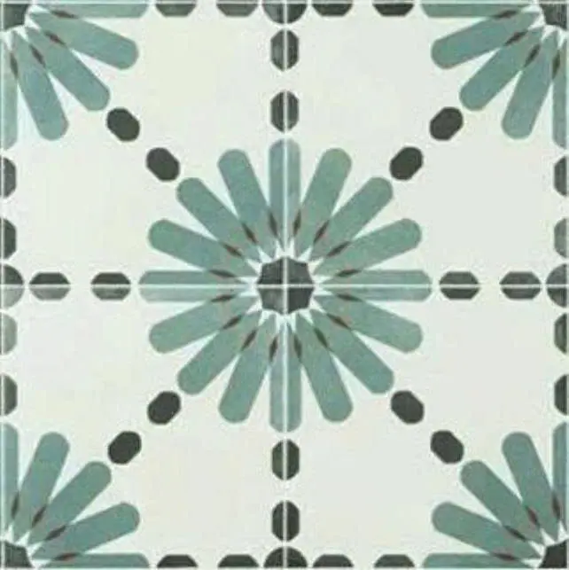 Gạch bông TQ, KT 300x300 mm, Xương Porcelain mặt mờ mã SM30012 (1h/1m/11v)