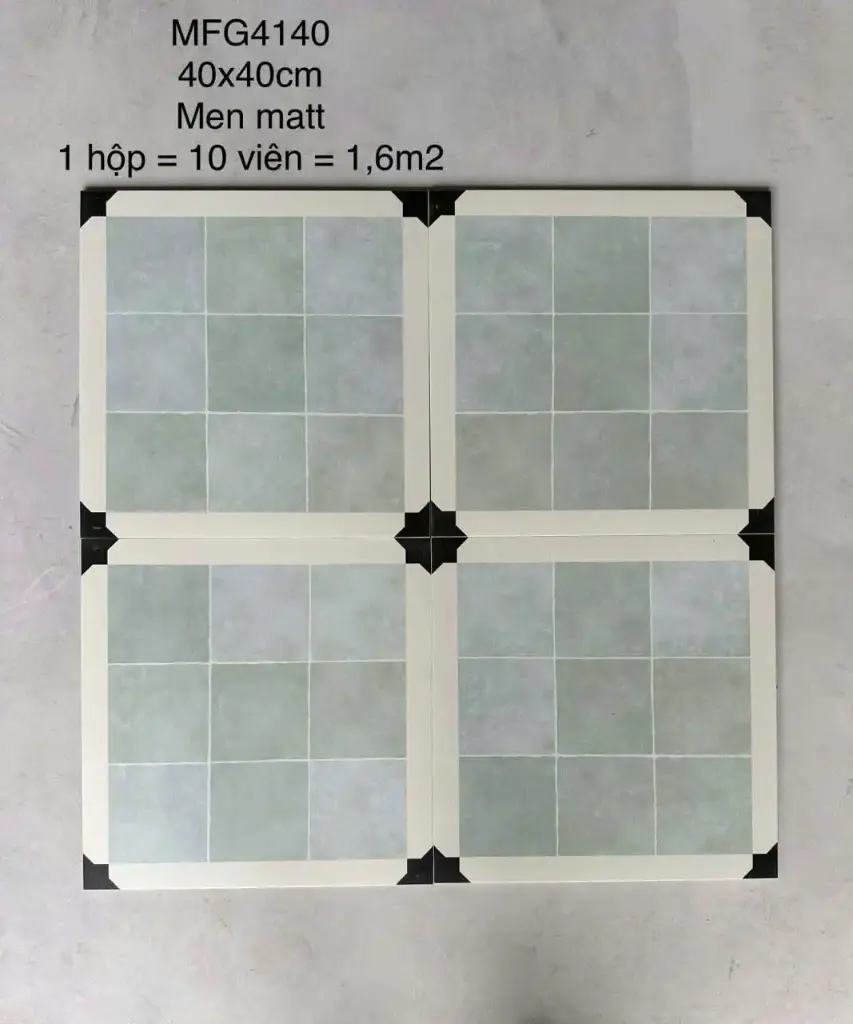 Gạch bông men matt, KT 400x400mm, mã MFG4140 (10v/hộp/1.6m2)