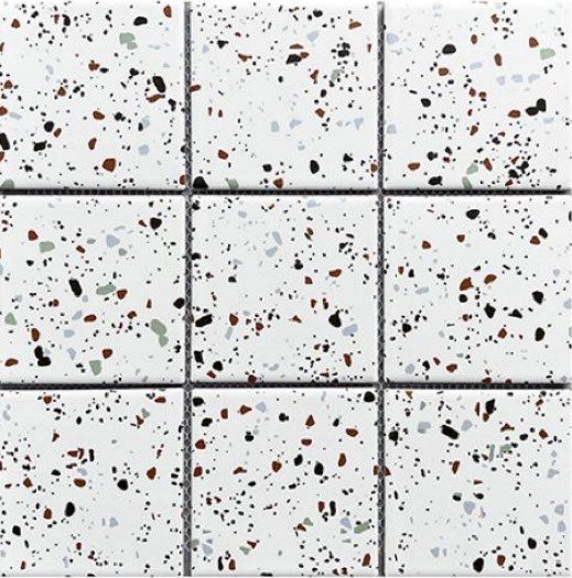 Gạch mosaic gốm vuông nhập khẩu, mã P97M65, KT viên 97x97mm