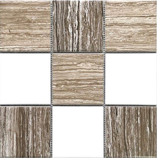 Gạch mosaic gốm vuông nhập khẩu, mã P97M25, KT viên 97x97mm