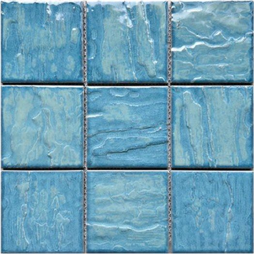Gạch mosaic gốm vuông nhập khẩu, mã 97YH01-1, KT viên 97x97mm