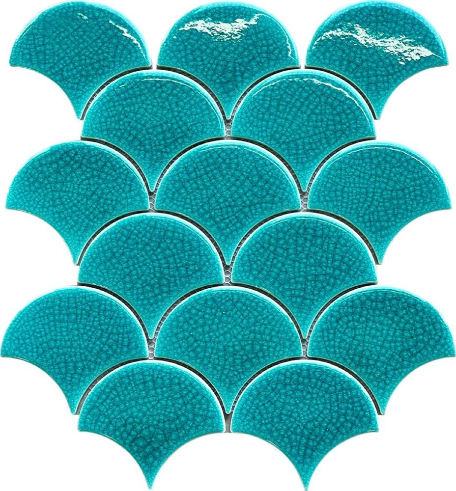 Gạch mosaic gốm vuông nhập khẩu, mã 89LW97, KT viên 97x97mm