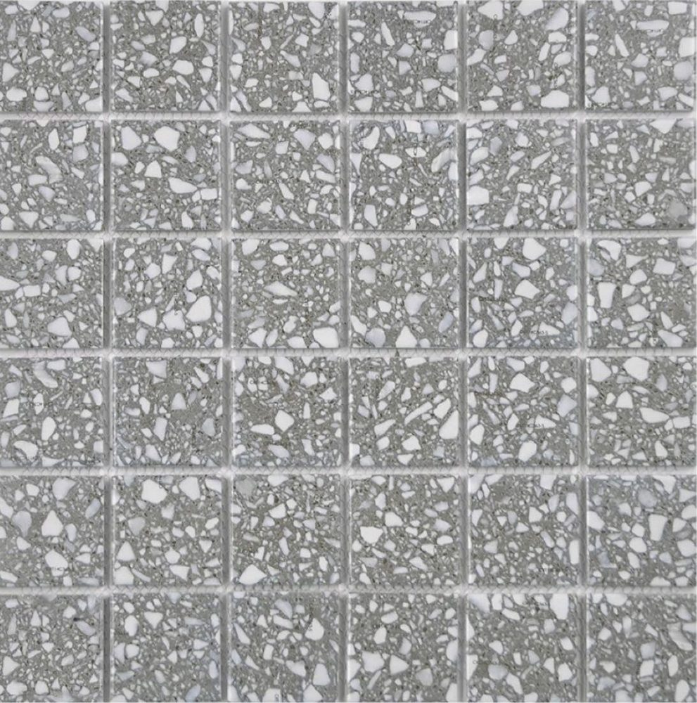 Gạch mosaic gốm vuông nhập khẩu, mã P48M67, KT vỉ 306x306mm, KT viên 48x48mm