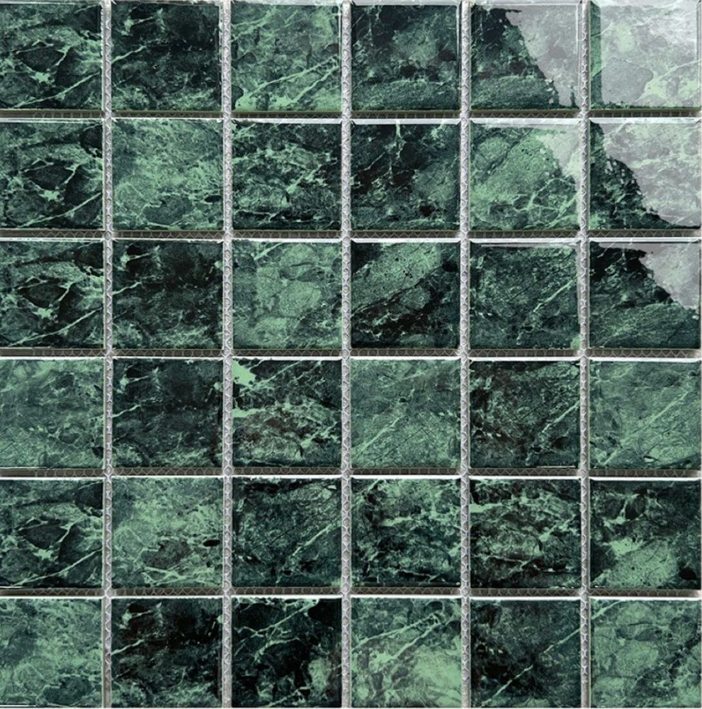 Gạch mosaic gốm vuông nhập khẩu, mã P48M12, KT vỉ 306x306mm, KT viên 48x48mm