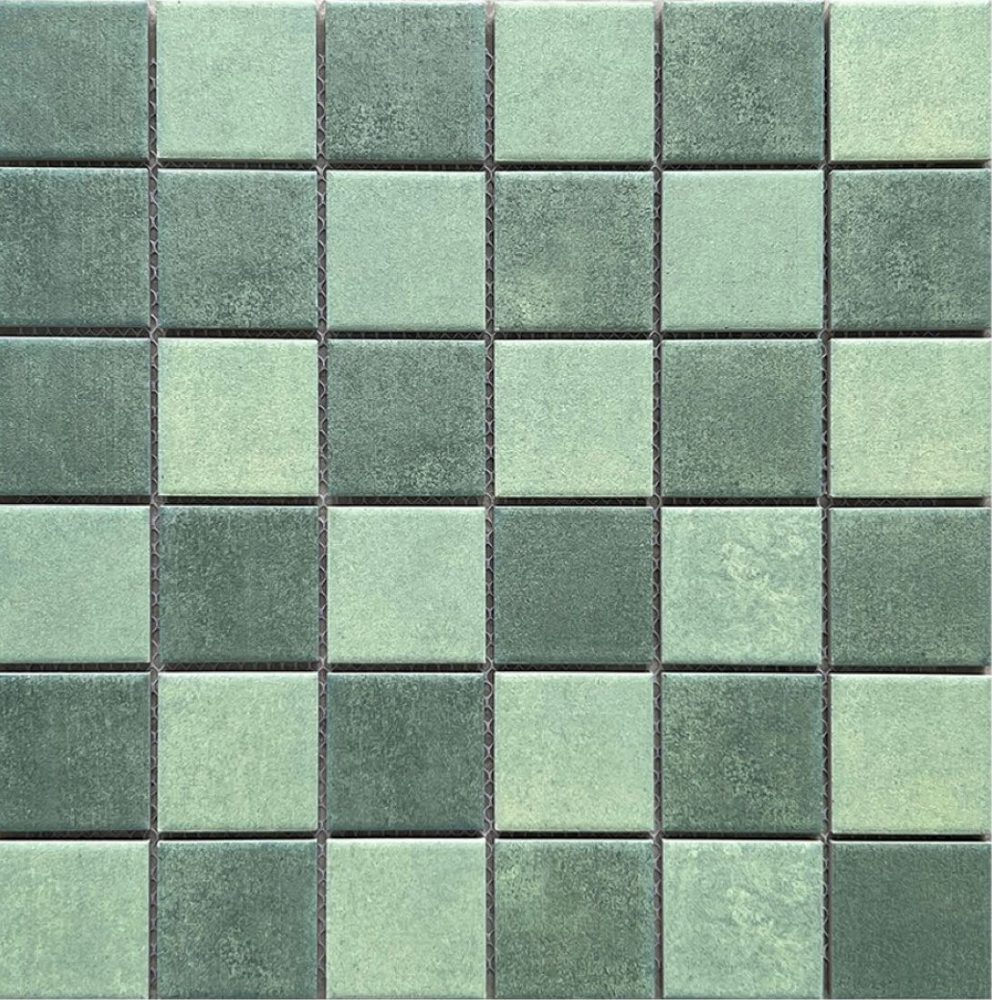[DSC-P48M07] Gạch mosaic gốm vuông nhập khẩu, mã P48M07, KT vỉ 306x306mm, KT viên 48x48mm