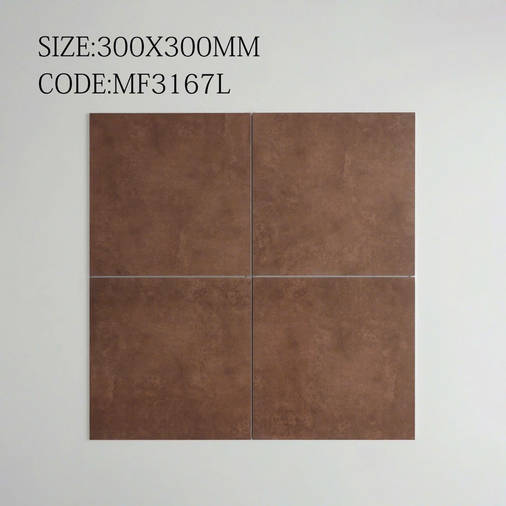 [TM 30893] Gạch bông TQ, KT 300x300 mm, Xương Porcelain mặt mờ mã MF3167L 30893(1h/1m/11v)