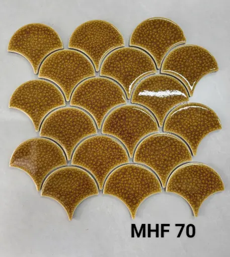 Gạch mosaic vẩy cá vỉ 300x300mm mã MHF70