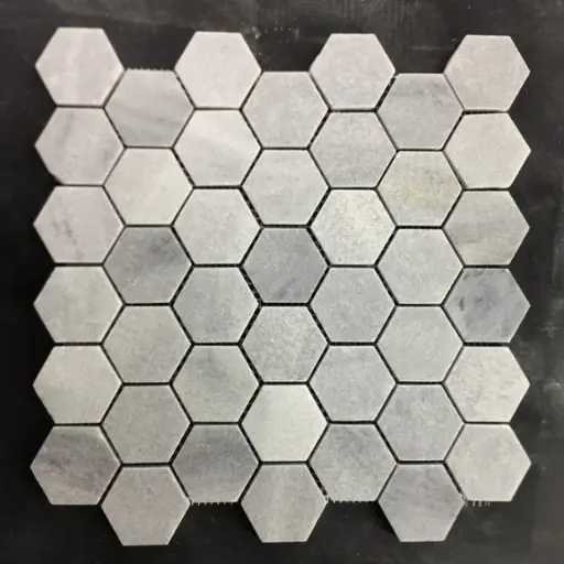 Gạch mosaic đá lục giác đen NA 48 mã L48P004