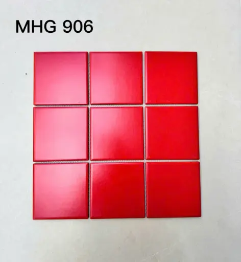 Gạch Mosaic Gốm Men Sứ Màu Đỏ KT 97x97mm MHG 906/MG97-25M
