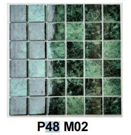 Gạch Mosaic Gốm Sứ 48x48mm Màu Xanh Phục Cổ P48M02