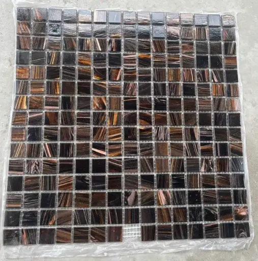 Gạch Mosaic Xà Cừ Trai Nâu Mã MS02