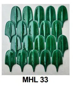 Gạch mosaic lông vũ mã MHL33 (KT Viên 46x110mm, KT Vỉ 245x290mm)