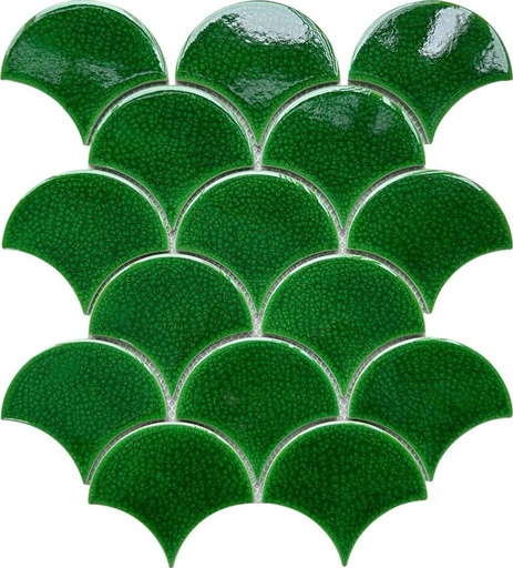 Gạch mosaic gốm vảy cá nhập khẩu, mã 89LW98, KT viên 85x95mm