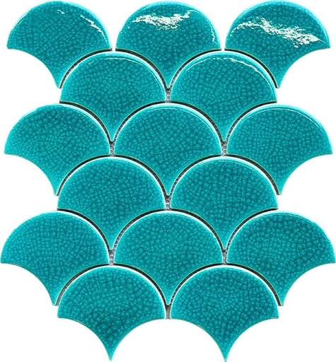 Gạch mosaic gốm vuông nhập khẩu, mã 89LW97, KT viên 97x97mm