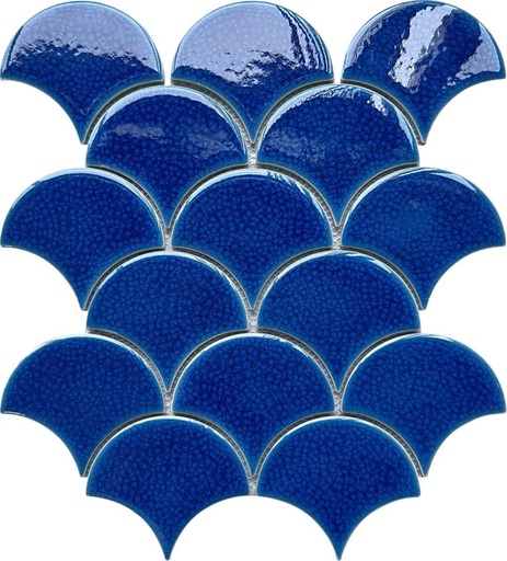 Gạch mosaic gốm vảy cá nhập khẩu, mã 89LW06, KT viên 85x95mm